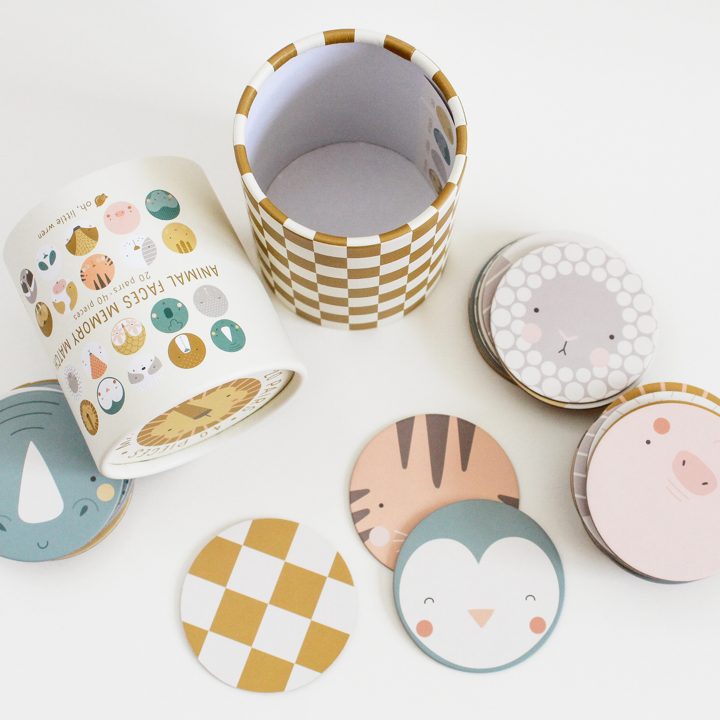 Memory Match - Animal Faces Memory Matching Game
