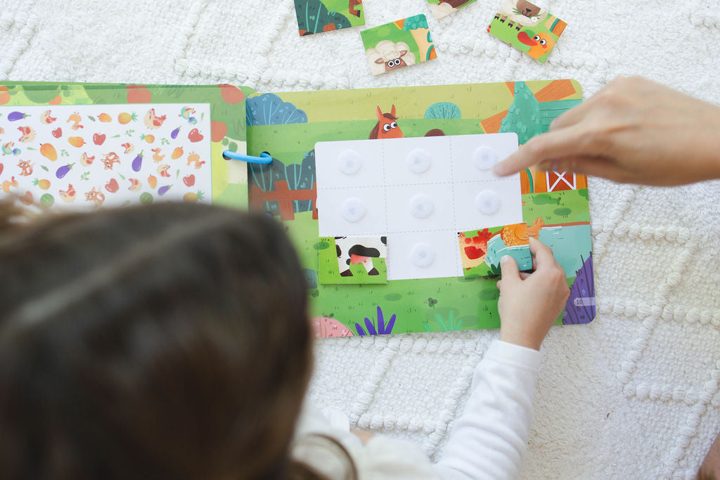 Farm Busy Book with Zipper Pouch