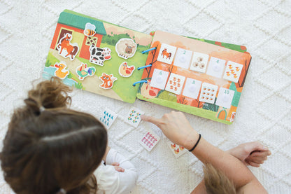 Farm Busy Book with Zipper Pouch