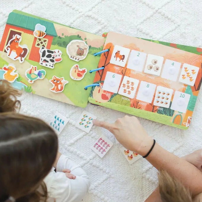 Farm Busy Book with Zipper Pouch SpiritnSprout