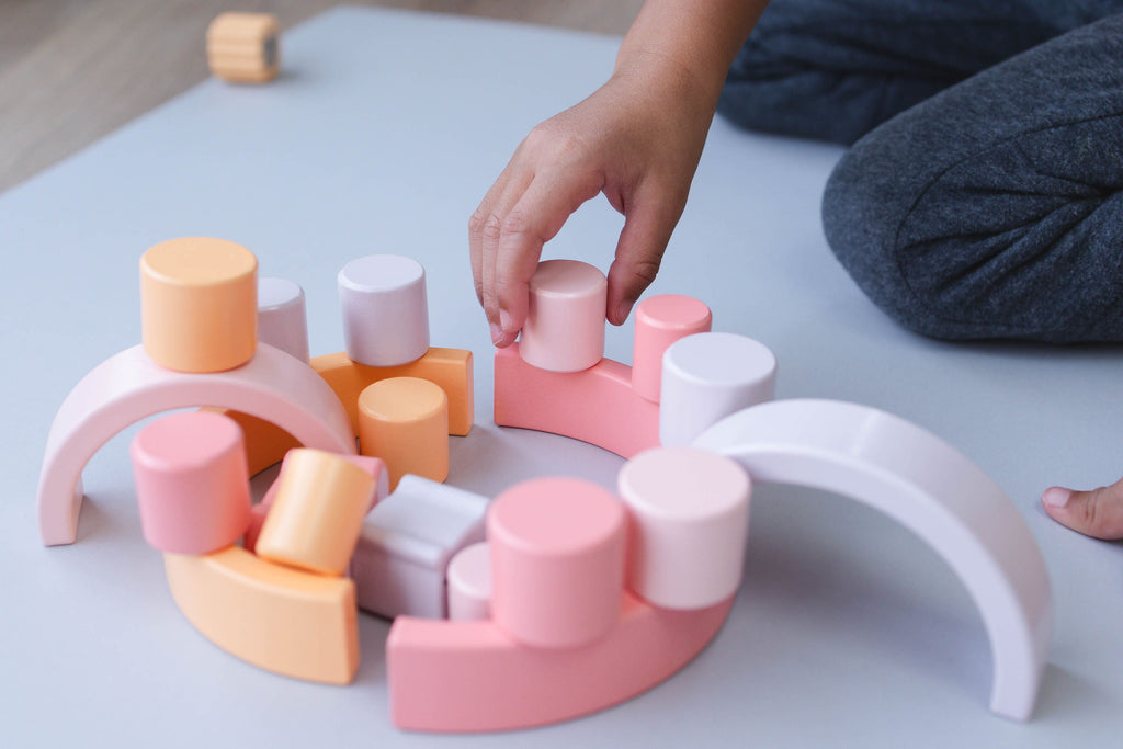 Pink Animal Rainbow Stacking Toy SpiritnSprout