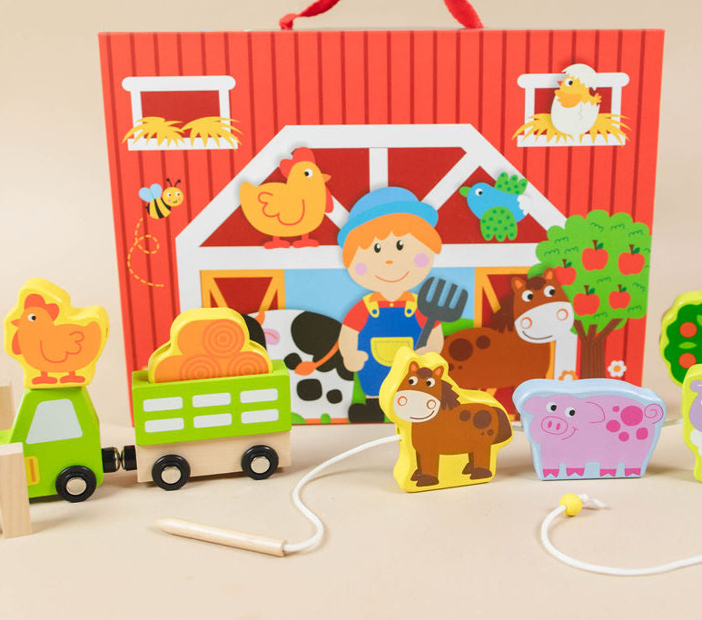 Farm Play Set Lacing Toy SpiritnSprout