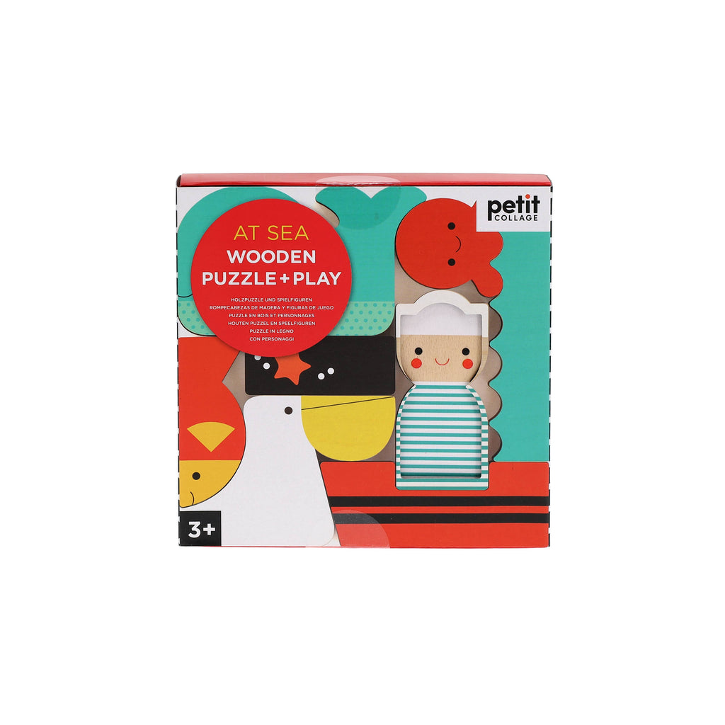 At Sea Wooden Puzzle + Play Petit Collage