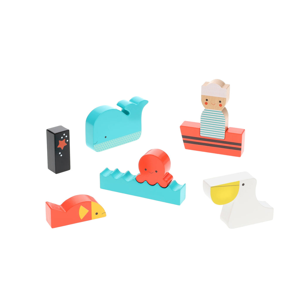 At Sea Wooden Puzzle + Play Petit Collage