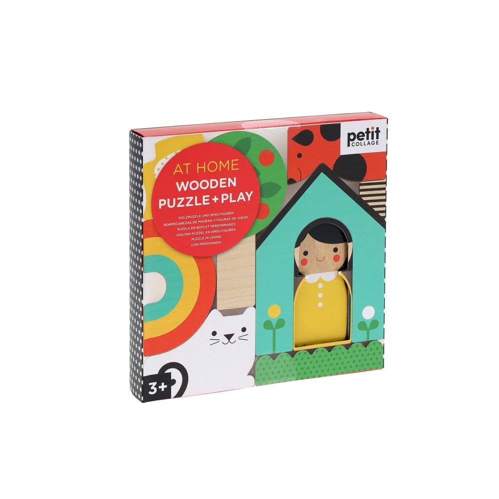 At Home Wooden Puzzle + Play Petit Collage