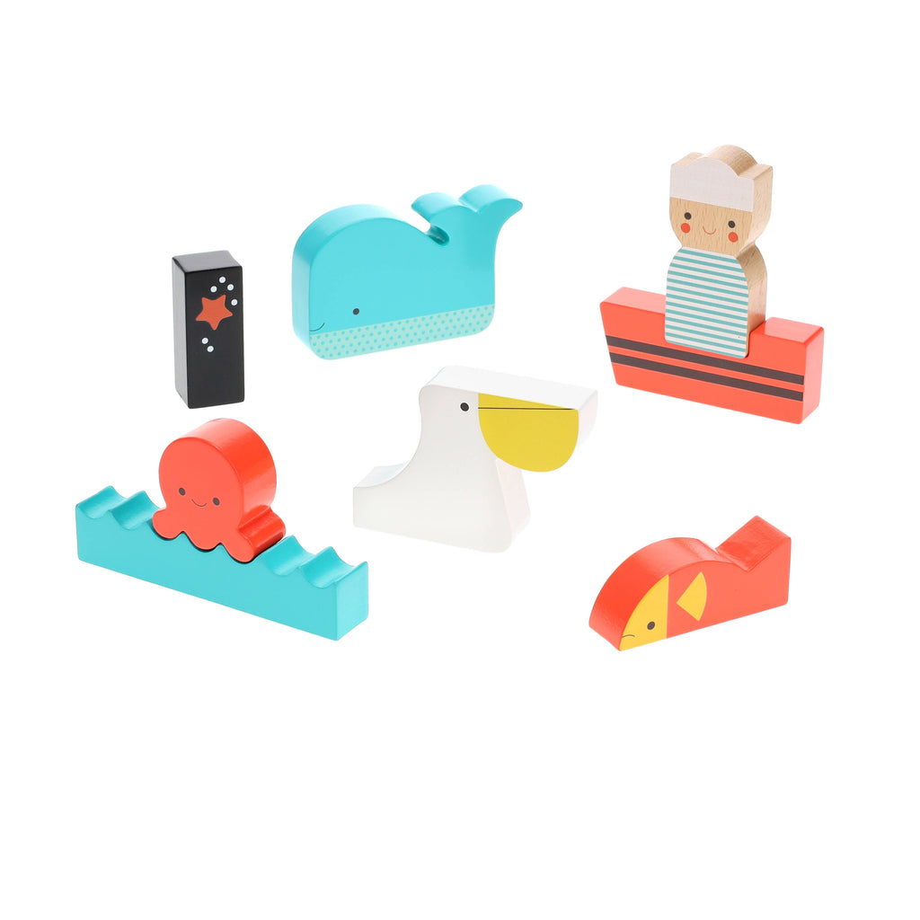 At Sea Wooden Puzzle + Play Petit Collage