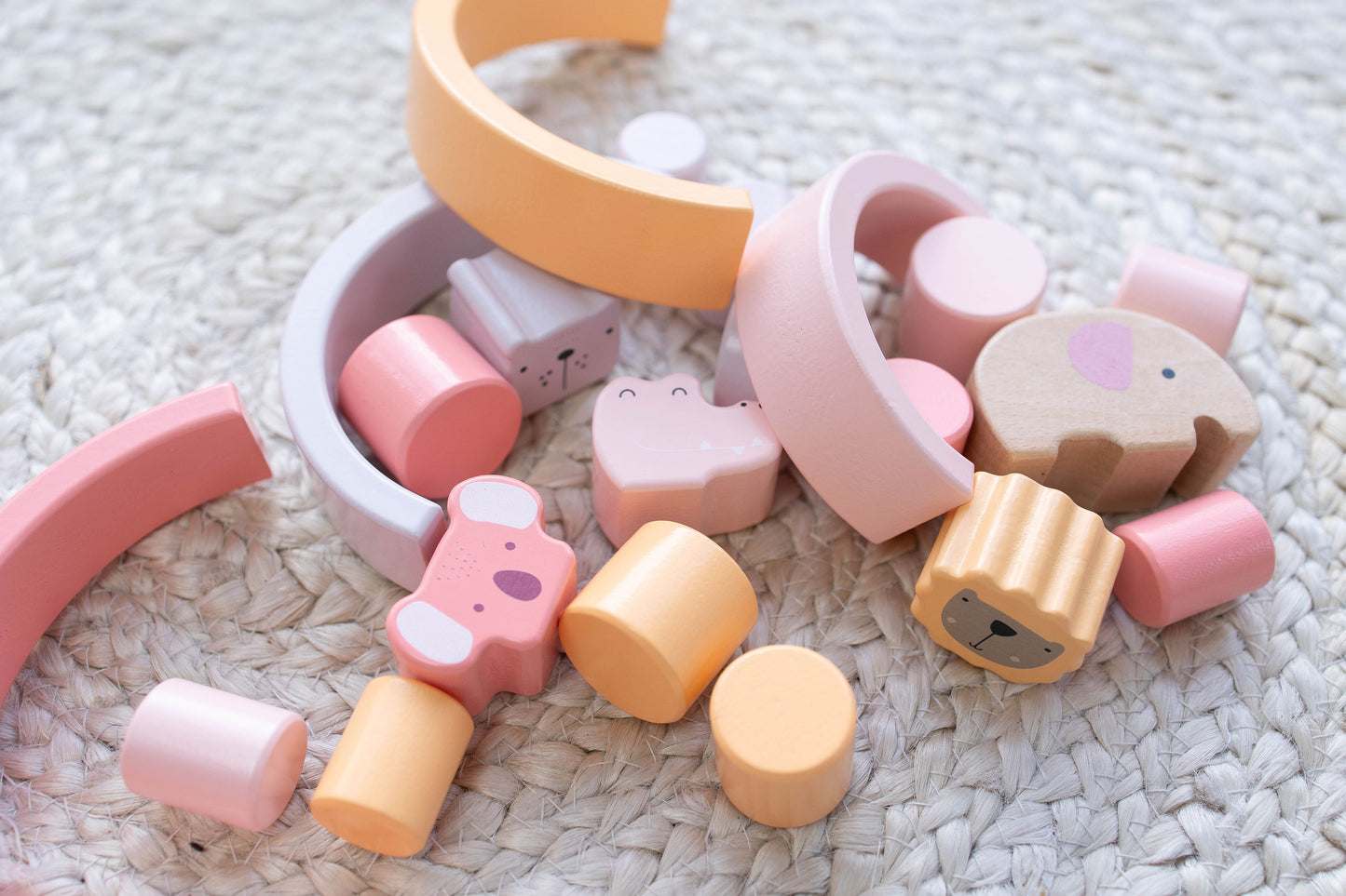 Pink Animal Rainbow Stacking Toy