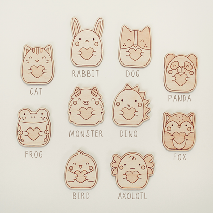Wooden Pocket Hug, Cat. Thinking of You Gift