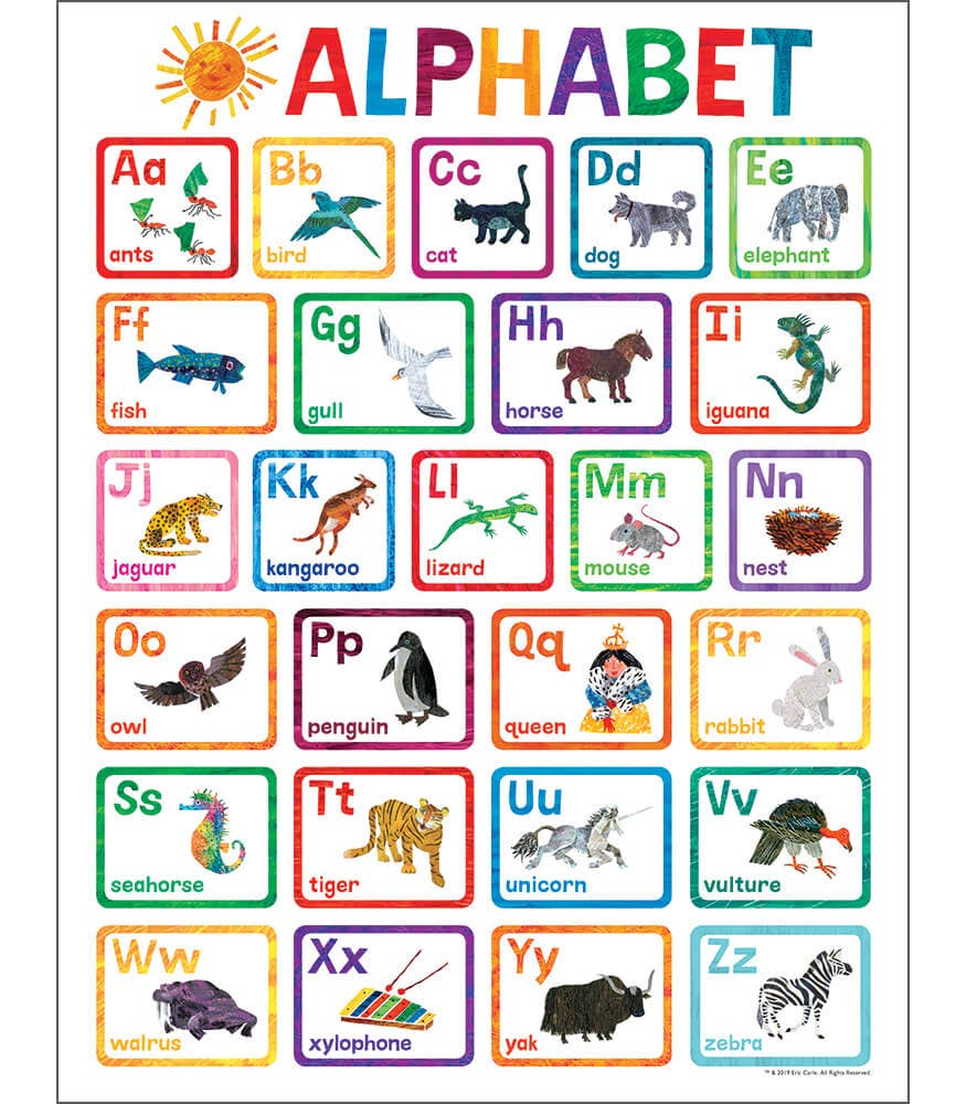 World of Eric Carle™ Alphabet Chart Carson Dellosa Education