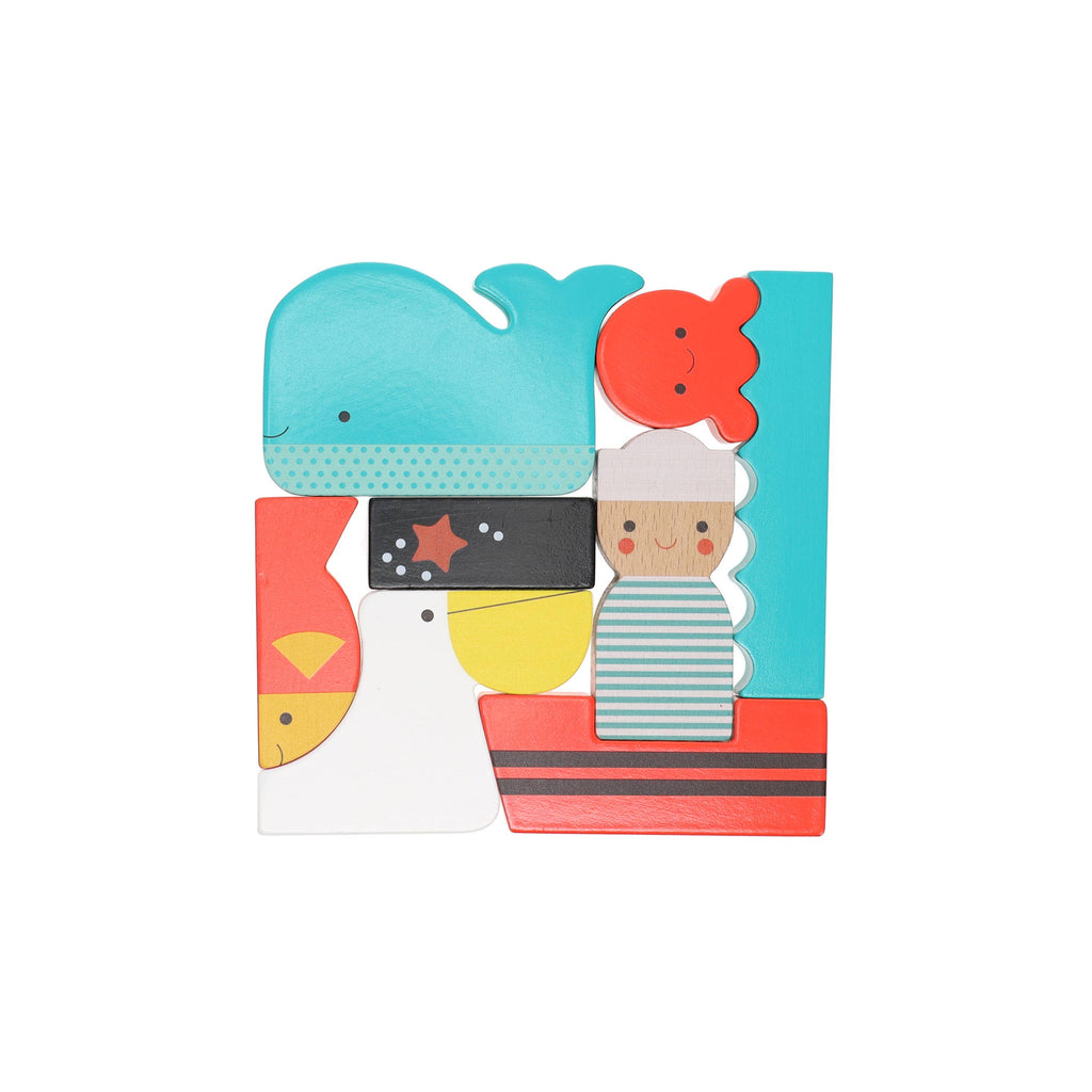At Sea Wooden Puzzle + Play Petit Collage