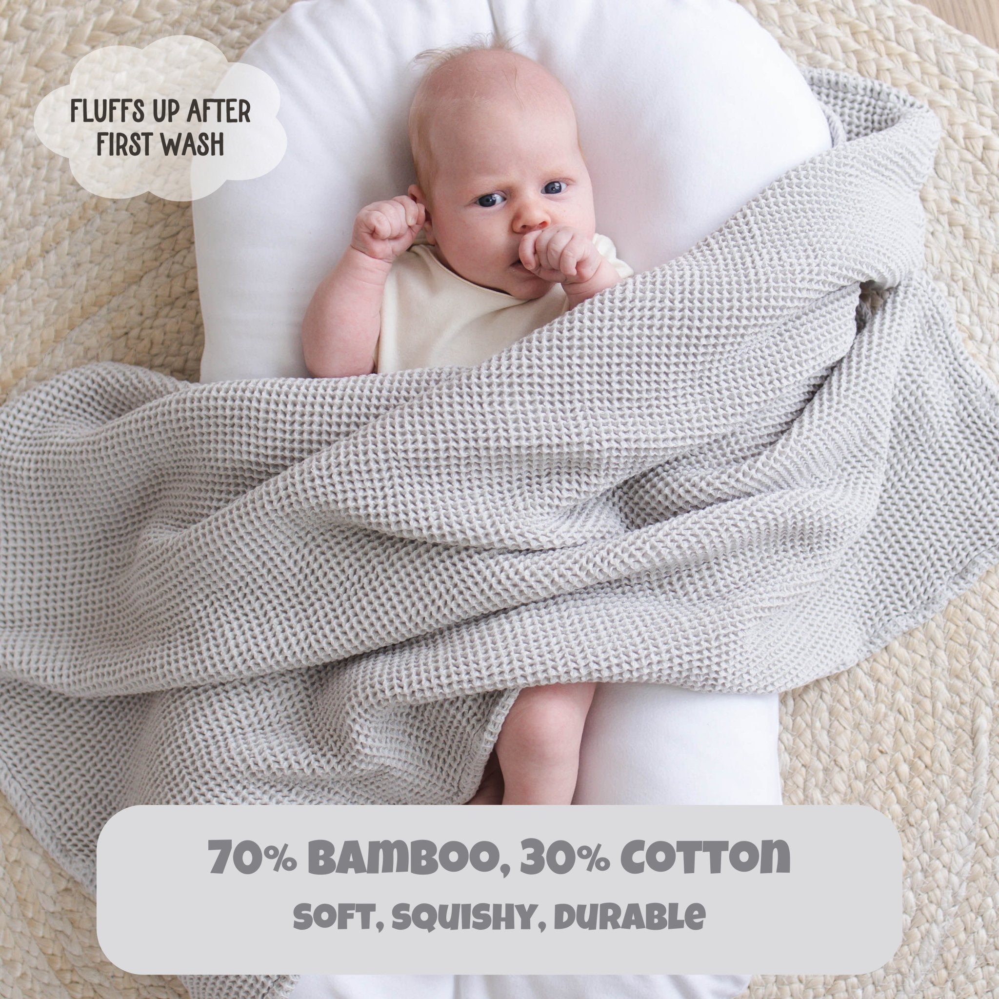 Gray swaddle fashion blanket