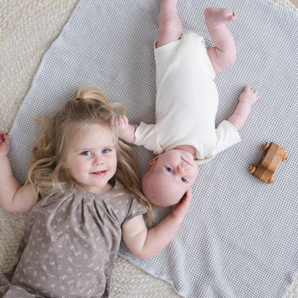Grey Waffle Bamboo Baby Blanket, 40"x40"- Soft Baby Swaddle Blanket Gender Neutral Baby Shower Gift - SpiritnSprout