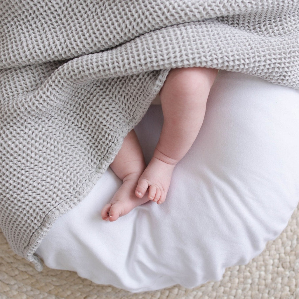 Grey Waffle Bamboo Baby Blanket, 40"x40"- Soft Baby Swaddle Blanket Gender Neutral Baby Shower Gift - SpiritnSprout