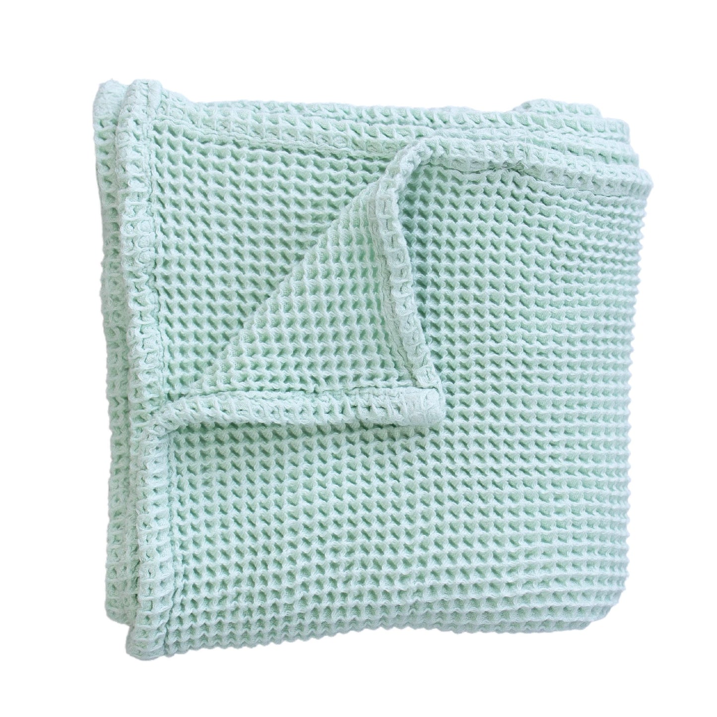 Seafoam Waffle Bamboo Baby Blanket, 40"x40"- Soft Baby Swaddle Blanket Gender Neutral Baby Shower Gift - SpiritnSprout