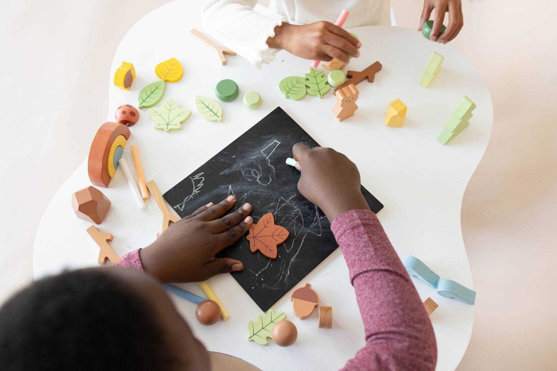 Wooden Forest Sensory Bin Accessories - Montessori Toddler Toys - Wooden Stacking Blocks - SpiritnSprout